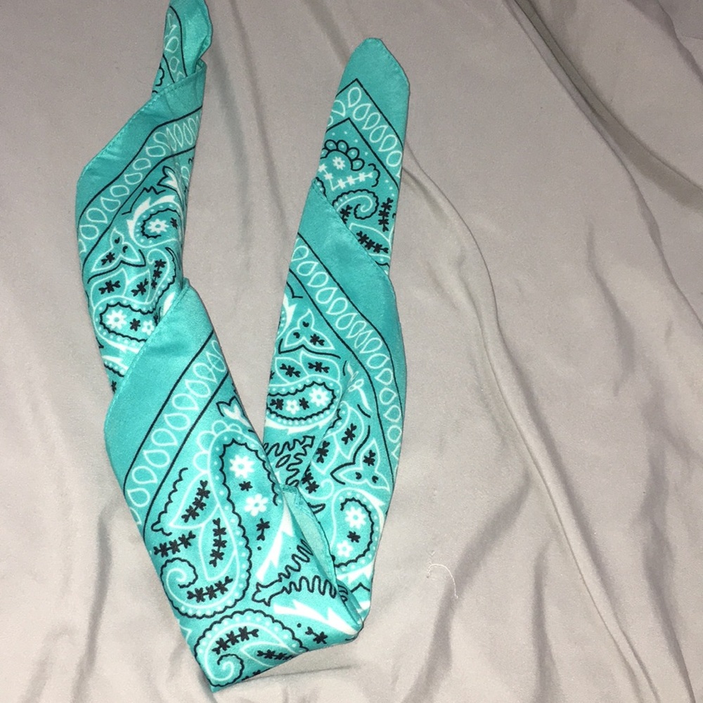 blue green bandanna